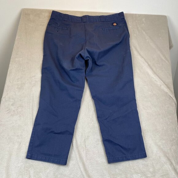 Dickies Mens Work Pants 44x30 Navy Blue Original Fit Flat-Front - Picture 9 of 13
